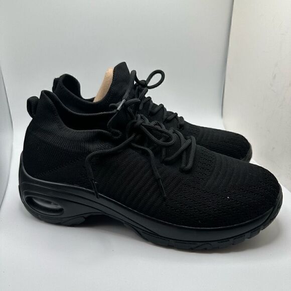 CUSHIONAIRE Women's Stretch Knit Slip on lace Sneaker +Memory Foam & LiteSole Te - Picture 1 of 7